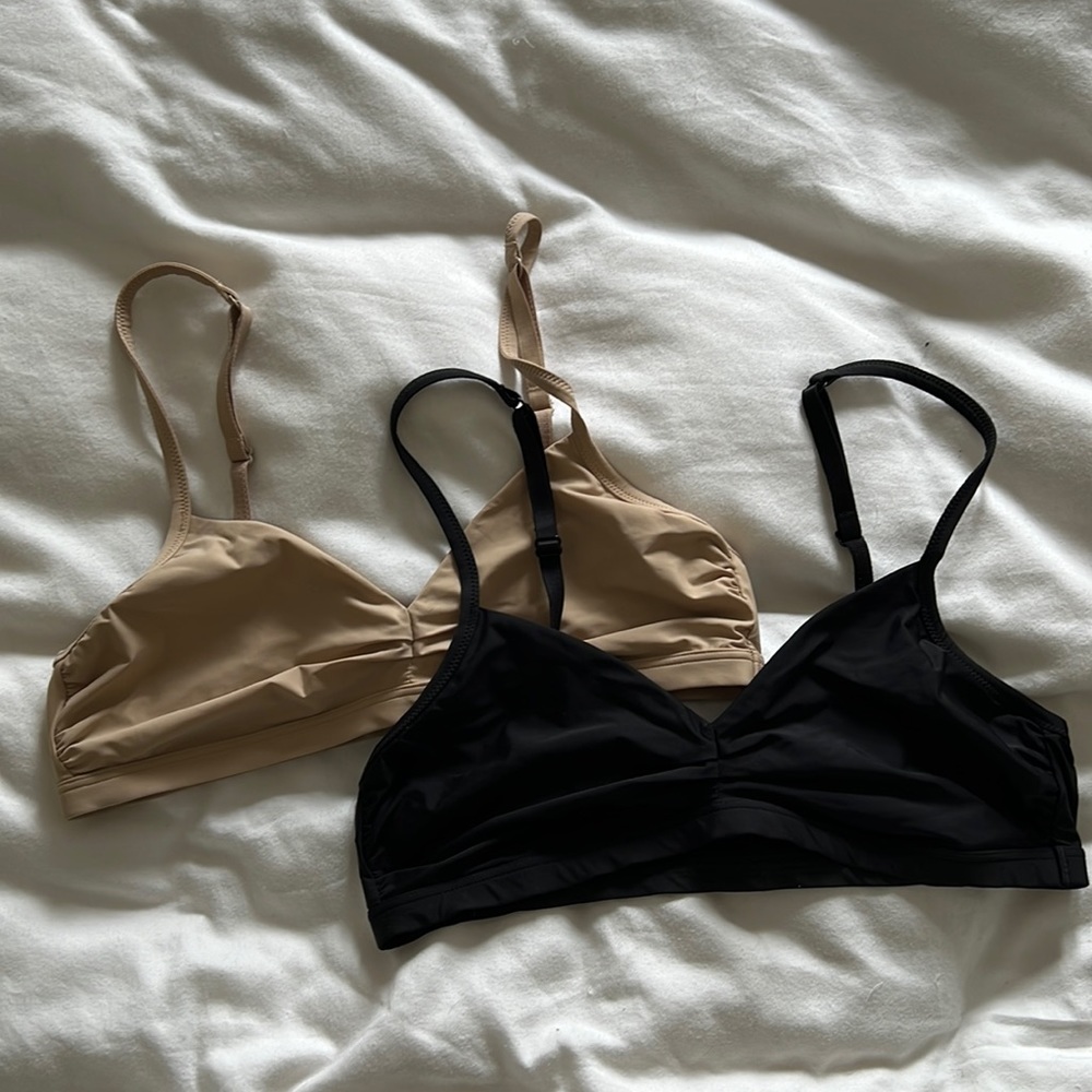 Two Gap Body Bras - One Tan and One Black